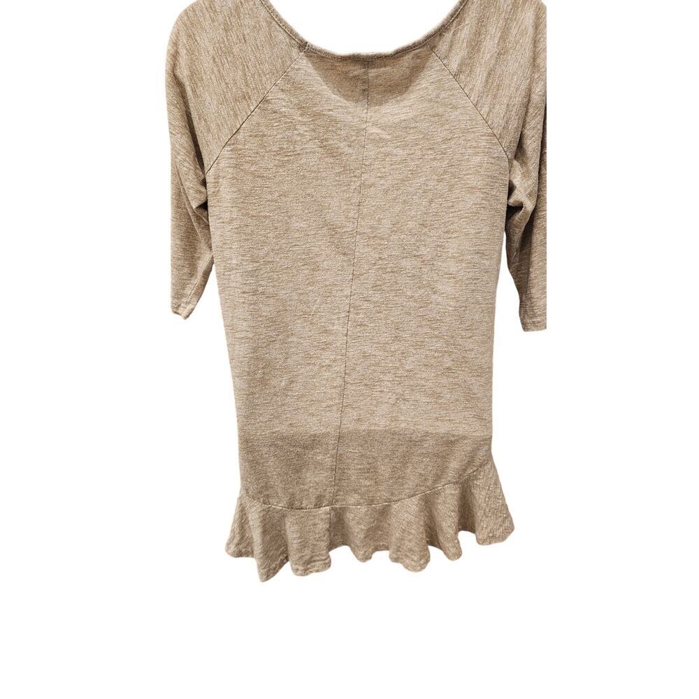 Umgee USA sz S neutral beige lace trim tunic top EUC 1/2 sleeve coquette EUC - Picture 3 of 7